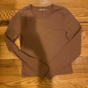 Abercrombie and Fitch Brown Ribbed Top